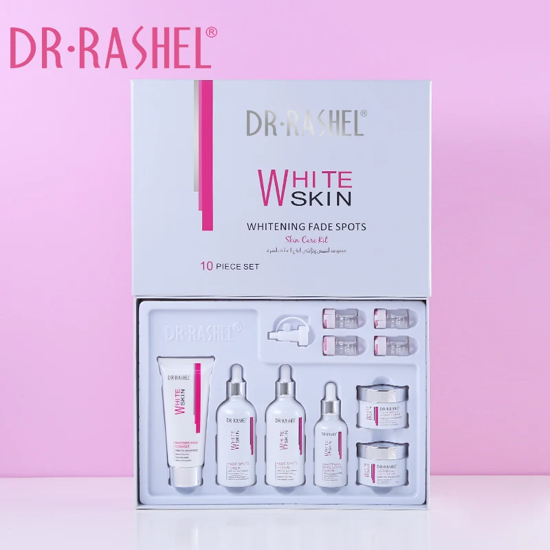 پک ضدلک و روشن‌ کننده دکترراشل 10 عددی ( پک مراقبت پوستی ) اورجینال DR RASHEL Whitening Fade Spots 10pcs Skin Care Set