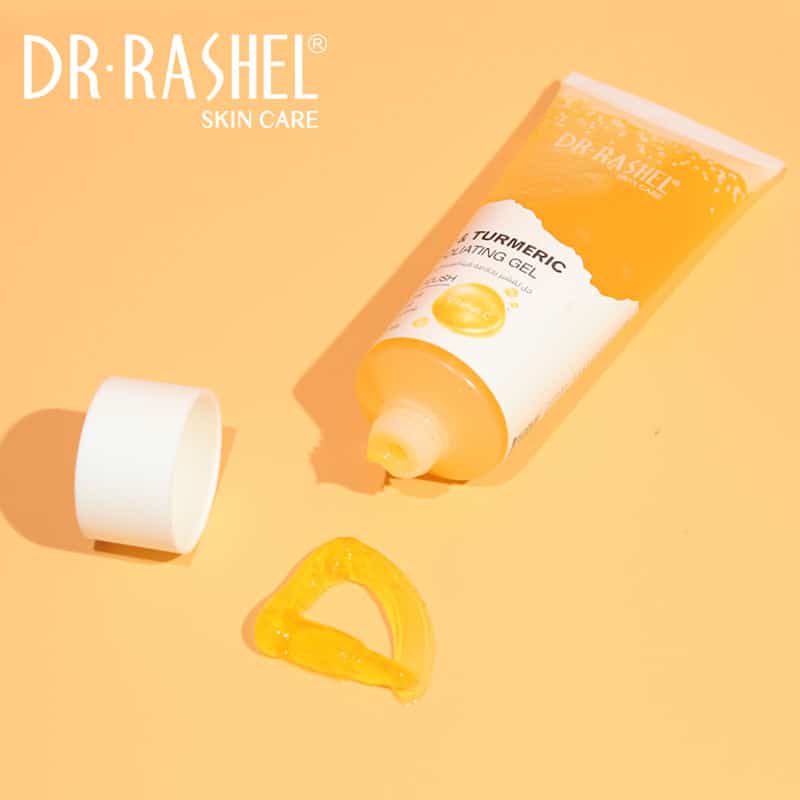 ژل لایه بردار ویتامین سی و زردچوبه دکتر راشل اورجینال 220گرم DR.RASHEL VC & Turmeric Exfoliathing Gel