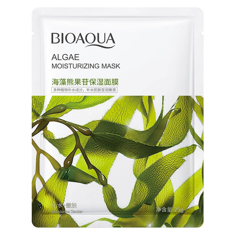 ماسک ورقه‌ای جلبک بیوآکوا 25گرم BIOAQUA ALGAE MOISTURIZING MASK