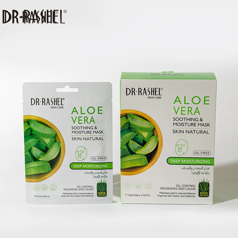 ماسک ورقه ای آلوورا دکتر راشل 25گرم DR.RASHEL Aloe vera Soothing & Moisture Mask
