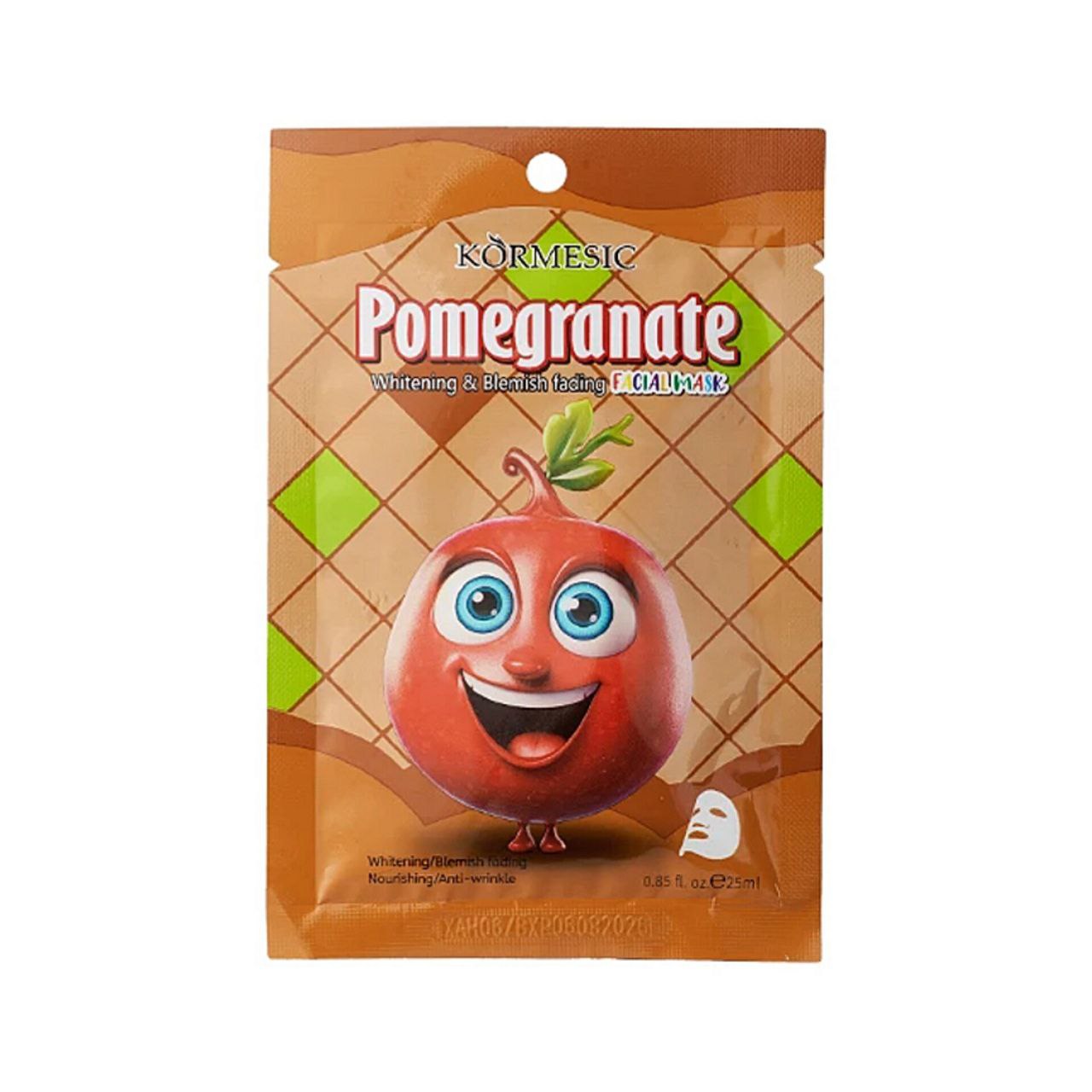 ماسک ورقه ای انار کورمسیک 25گرم KORMESIC Pomegranate Facial Mask