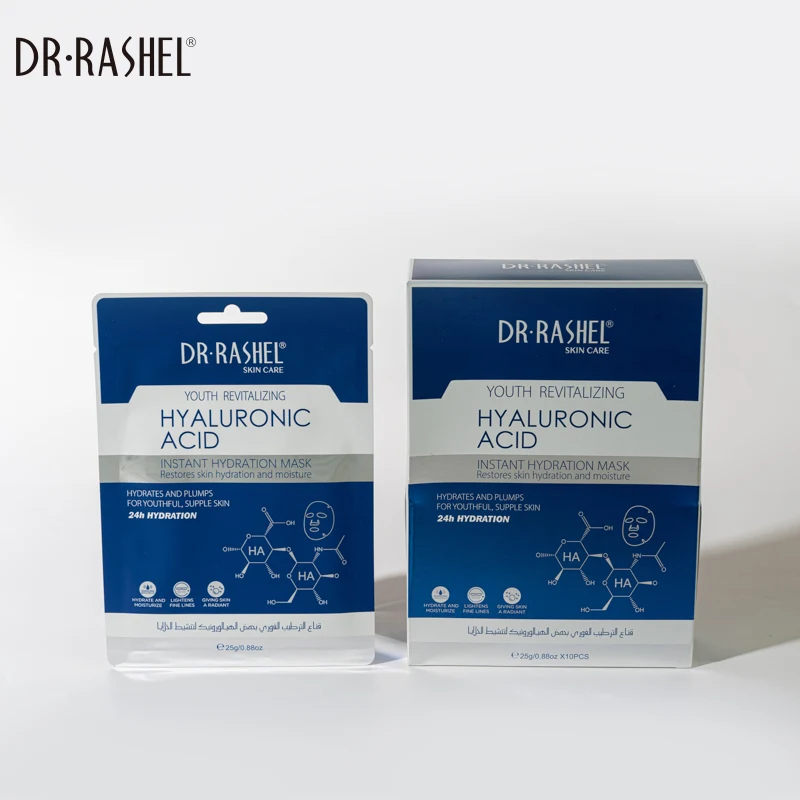 ماسک ورقه ای هیالورونیک اسید دکتر راشل 25گرم DR.RASHEL Youth Revitalizing Hyaluronic Acid Instant Hydration Mask