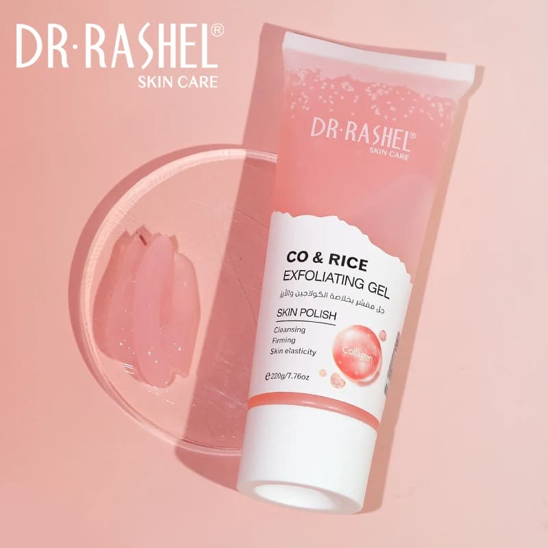 ژل لایه بردار کلاژن و برنج دکتر راشل 220گرم DR.RASHEL CO & Rice Exfoliathing Gel