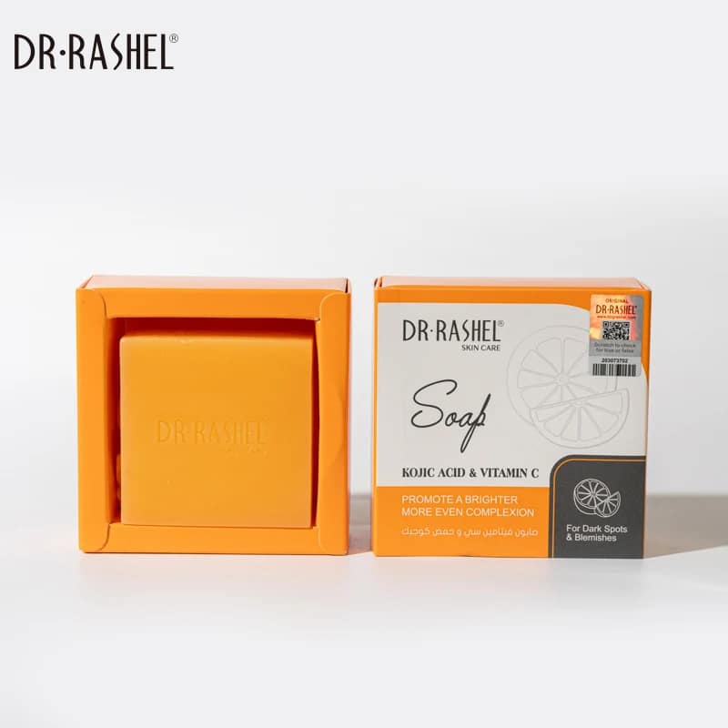 صابون کوجیک اسید و ویتامین سی دکتر راشل 100گرم DR.RASHEL Kojic Acid & Vitamin C Soap