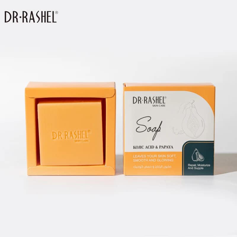 صابون کوجیک اسید و پاپایا دکتر راشل 100گرم DR.RASHEL Kojic Acid & Papaya Soap