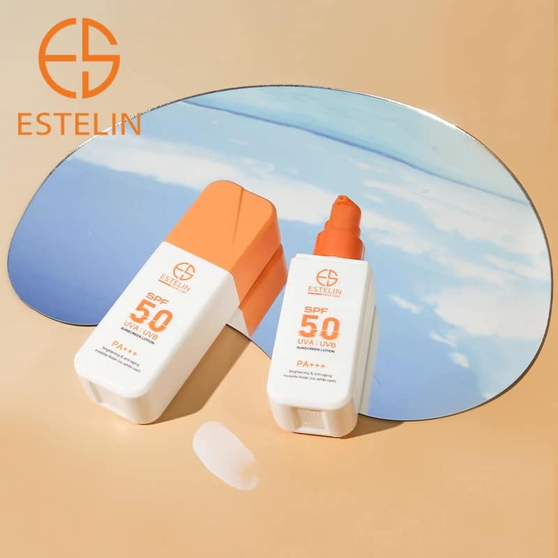 لوسیون ضد آفتاب روشن‌کننده و ضدپیری استلین 75گرم ESTELIN Brightening & Anti aging  Sunscreen Lotion SPF50