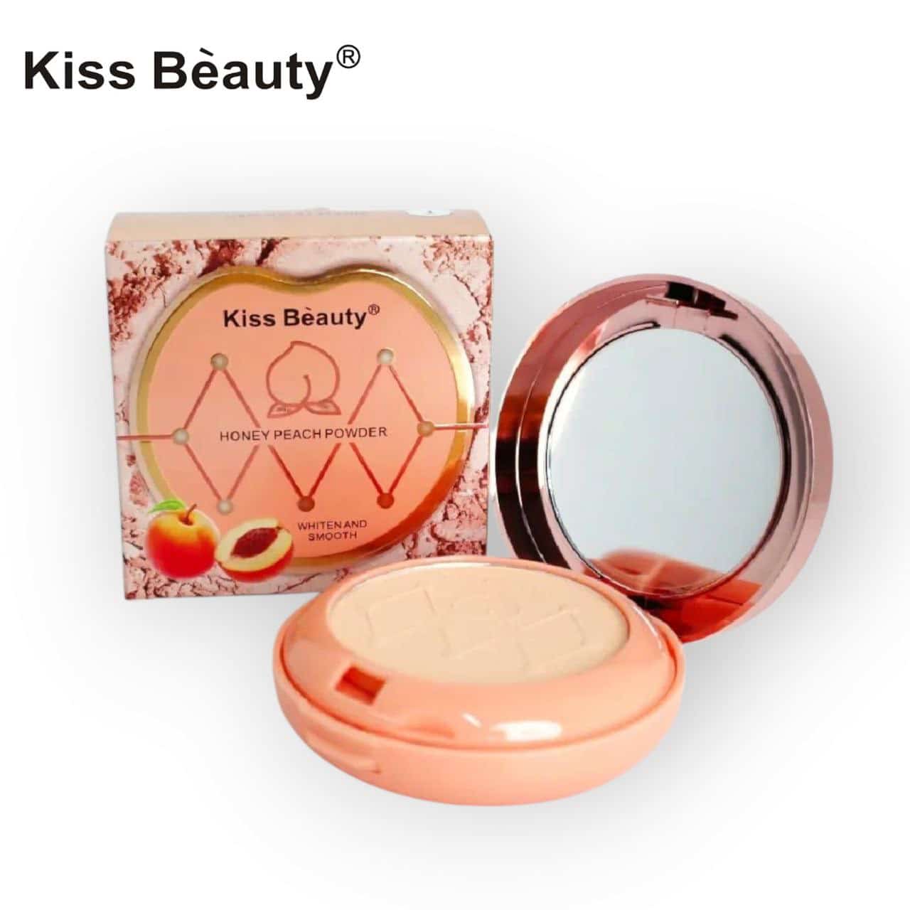پنکک دو طبقه کیس بیوتی مدل هلو عسلی KissBeauty Honey Peach Powder