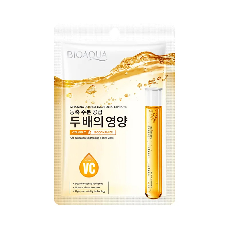 ماسک ورقه ای ویتامین سی نیاسینامید بیوآکوا 25میل BIOAQUA Vitamin C Nicotinamide Facial Mask