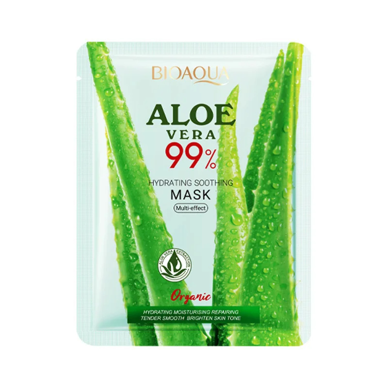 ماسک ورقه‌ ای آلوورا ۹۹٪ بیوآکوا 25میل BIOAQUA ALOE VERA 99% Hydrating Soothing Facial Mask