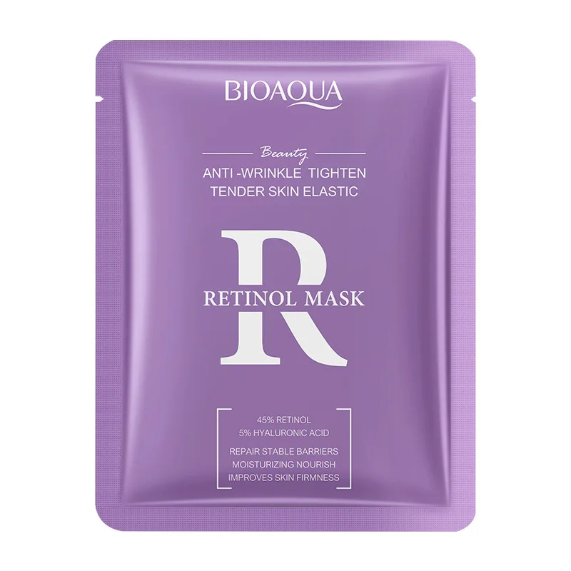 ماسک ورقه ای رتینول و هیالورونیک اسید بیوآکوا 25میل BIOAQUA RETINOL Facial Mask
