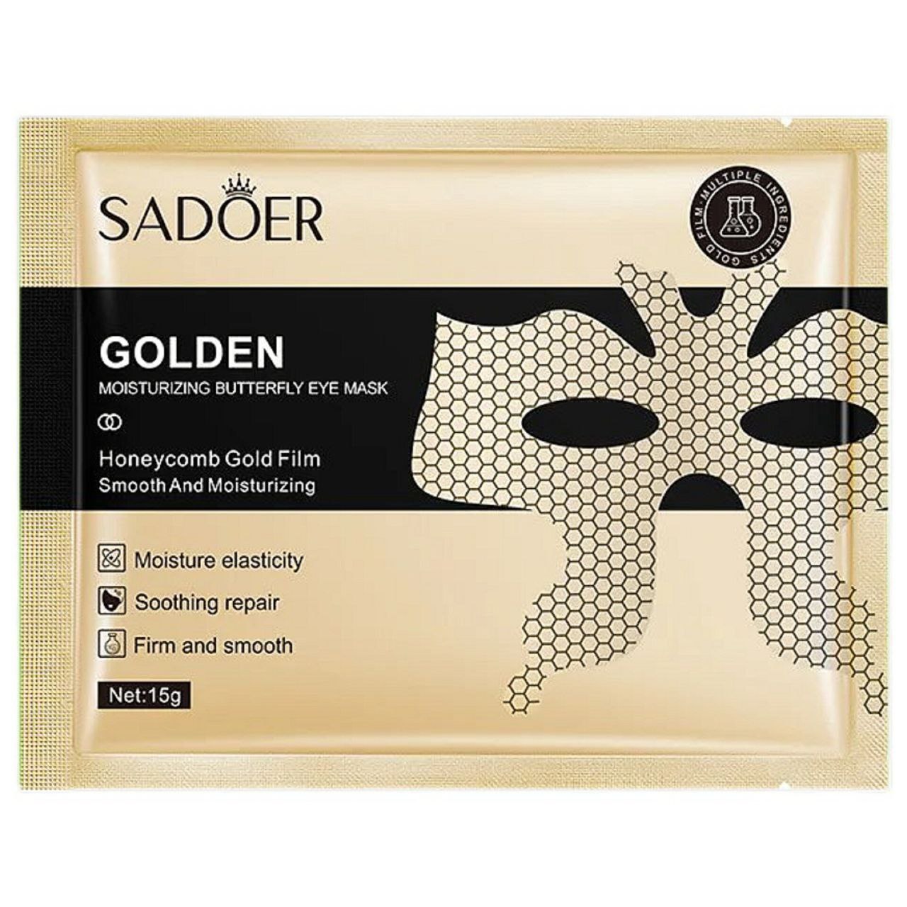 ماسک چشم طلا پروانه ای سادور  15گرم SADOER Golden Butterfly Eye Mask
