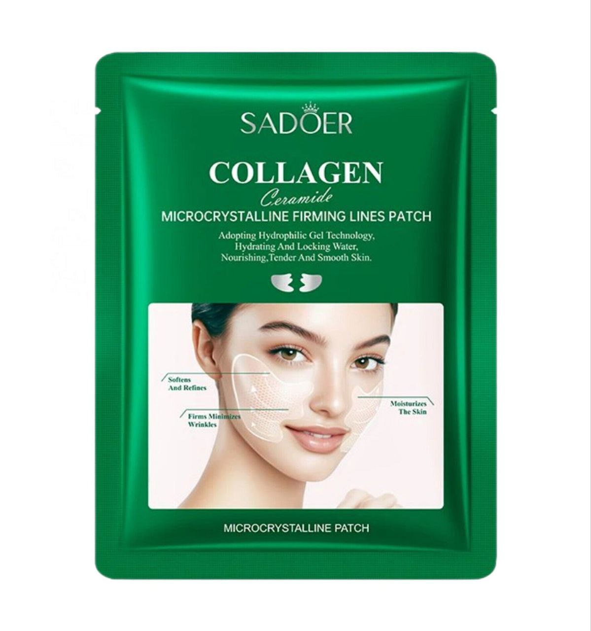 پچ میکروکریستالی ضدچروک سادور 6 گرم SADOER Collagen Ceramide Microcrystalline Firming Lines Patch