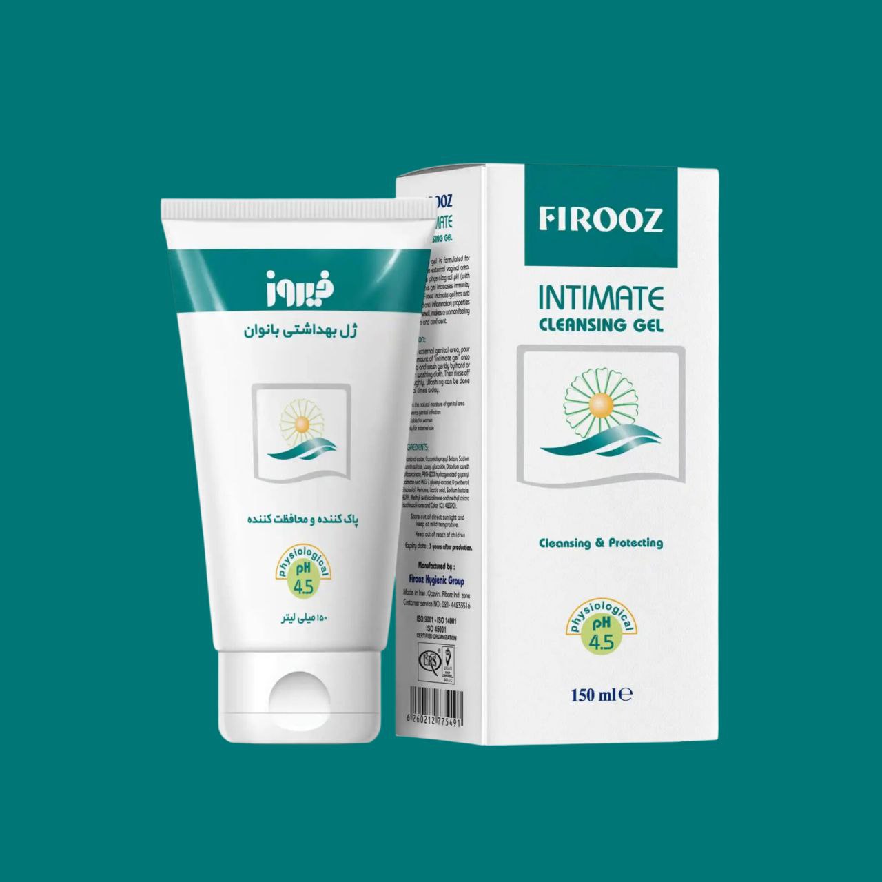 ژل بهداشتی بانوان فیروز 150 میل FIROOZ Intimate Cleansing Gel