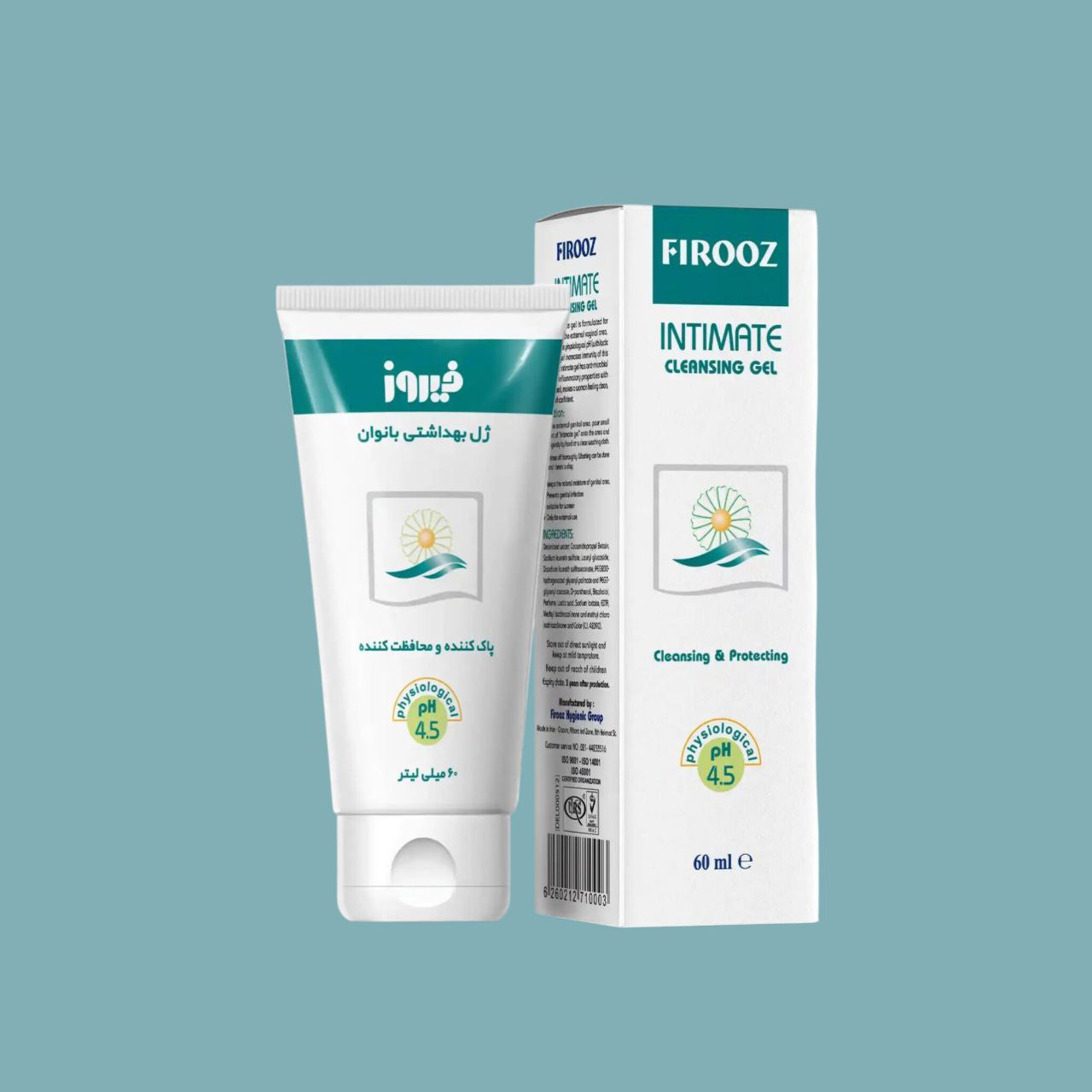 ژل بهداشتی بانوان فیروز 60 میل FIROOZ Intimate Cleansing Gel