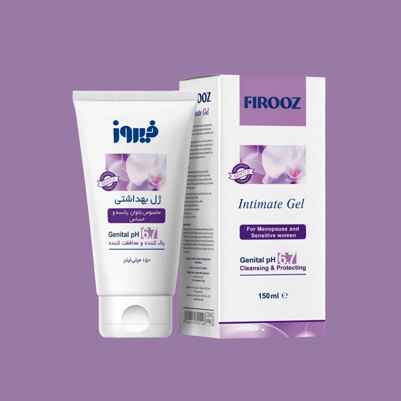 ژل بهداشتی مخصوص بانوان یائسه و حساس فیروز 150میل FIROOZ Intimate Gel