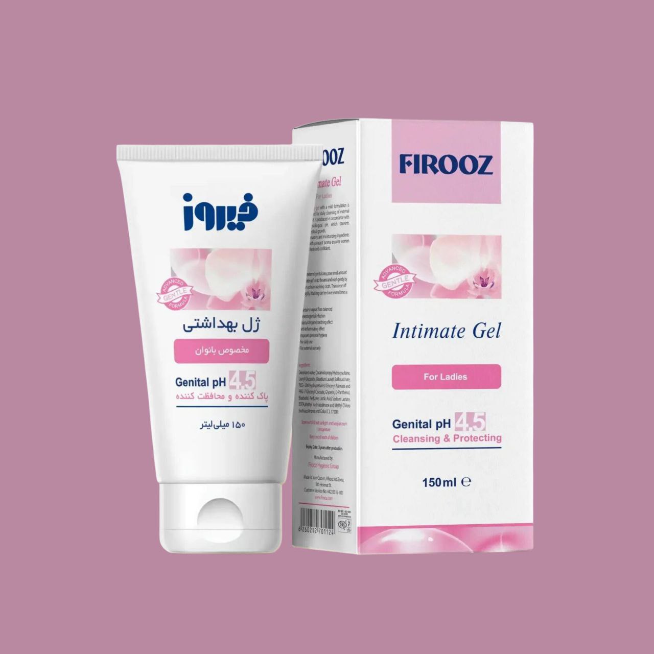 ژل بهداشتی گلیسیرینه بانوان فیروز 150میل FIROOZ Intimate Gel for Ladies