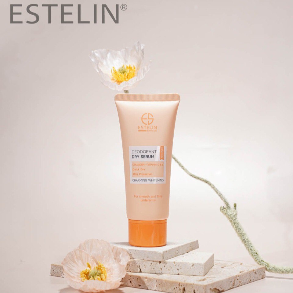 کرم دئودورانت ضدتعریق استلین مدل Charming Whitening حجم 60 میل Estelin Charming Whitening Deodorant Dry Serum