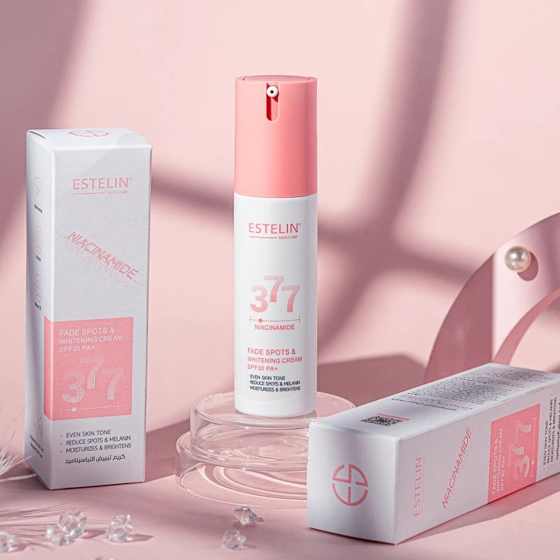 کرم ضد لک و روشن‌ کننده نیاسینامید استلین SPF30 PA+ حجم 60گرم ESTELIN NIACINAMIDE FADE SPOTS  WHITENING CREAM
