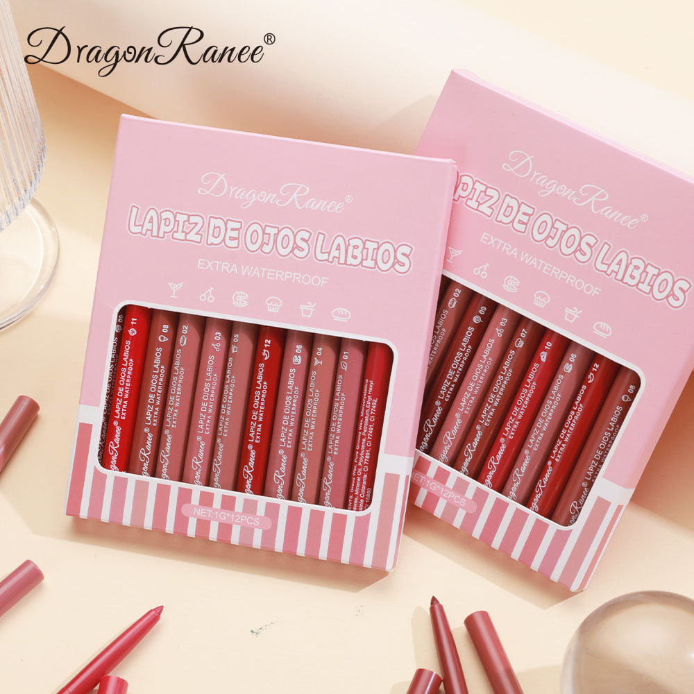 پک 12 عددی مداد لب پیچی دراگون رانی 12گرم Dragon Ranee LAPIZ DE OJOS LABIOS