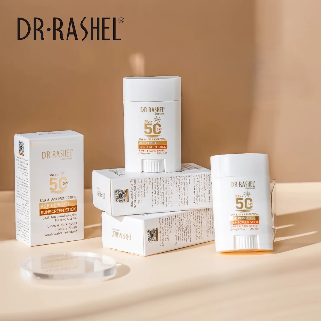 ضد آفتاب استیکی دکتر راشل ضدپیری اورجینال حجم 20گرم DR.RASHEL Age Perfect Sunscreen Stick ++SPF50 PA