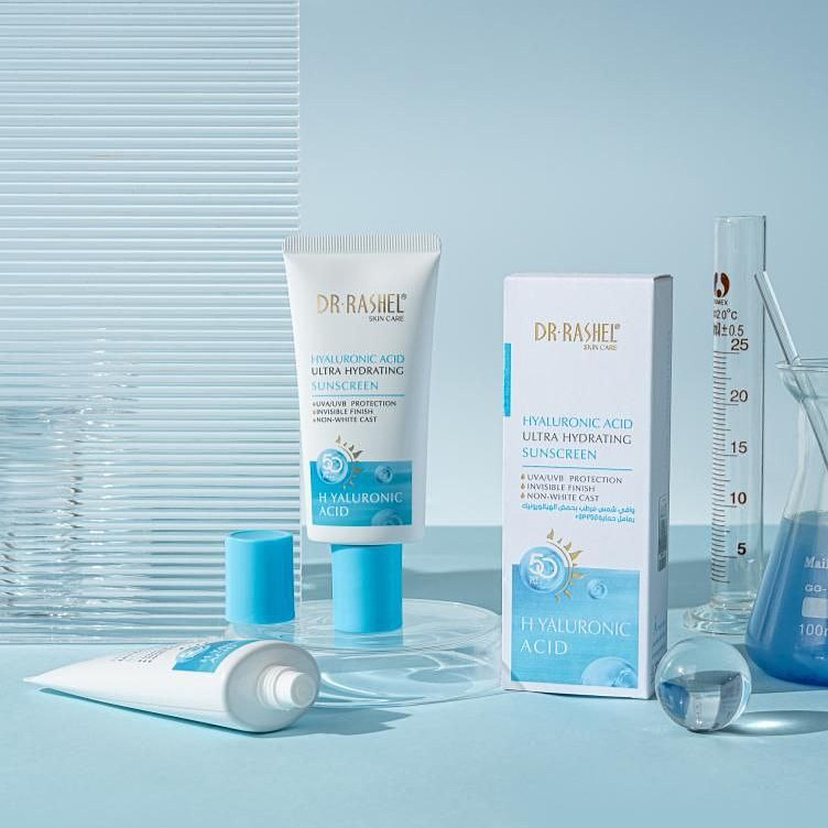 کرم ضدآفتاب آبرسان هیالورونیک اسید دکتر راشل اورجینال حجم 50گرم DR.RASHEL Hyaluronic Acid Ultra Hydrating Sunscreen ++SPF50 PA
